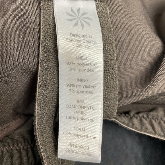 Athleta Inner Strength Built In Bra Tank Top Olive Green 36C - Picture 12 of 15